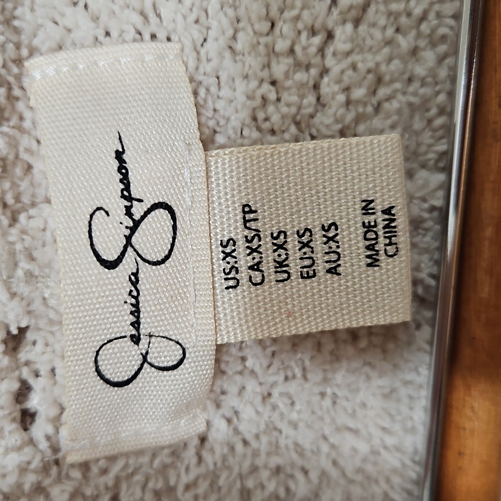 💟 Jessica Simpson Cream Cardigan Sweater XS - Picture 6 of 8